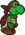 A green-colored Red Ninjakoopa, specially colored to be like a zombie.