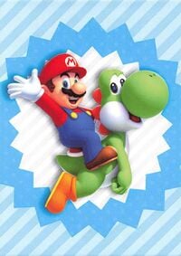 Mario & Yoshi group card from the Super Mario Trading Card Collection