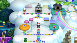 A map of Meringue Clouds in New Super Mario Bros. U