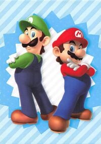 Mario & Luigi group card from the Super Mario Trading Card Collection