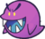 Sprite of a Dark Boo from Super Paper Mario.