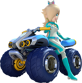 Rosalina standing next to her Standard ATV.