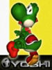 Artwork of Yoshi from Super Smash Bros. Melee