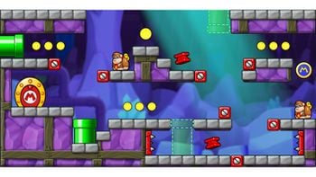 Miiverse screenshot of the 5th official level in the online community of Mario vs. Donkey Kong: Tipping Stars