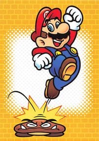 Mario line drawing card from the Super Mario Trading Card Collection