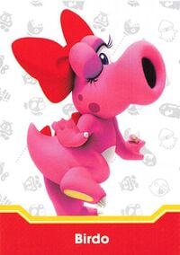 Birdo enemy card from the Super Mario Trading Card Collection