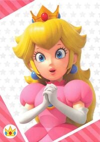 Peach close-up card from the Super Mario Trading Card Collection