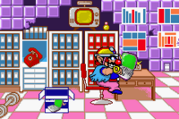 Wario working in the new WarioWare, Inc. headquarters