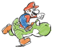 Mario riding Yoshi (2017)