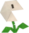 An origami Nipper Plant from Paper Mario: The Origami King.