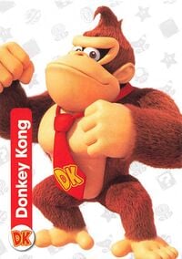 Donkey Kong character card from the Super Mario Trading Card Collection