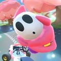 Pink Shy Guy tricking in the Pipe Frame on 3DS Mario Circuit