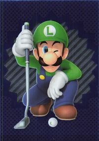 Luigi sport card from the Super Mario Trading Card Collection