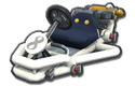 Thumbnail of white Mii's Pipe Frame (with 8 icon), in Mario Kart 8.