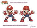 Two versions of one of Mario's prototype outfits, each with different headgear