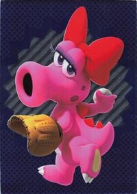 Birdo sport card from the Super Mario Trading Card Collection