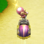 Toadette performing a Trick in Mario Kart Wii