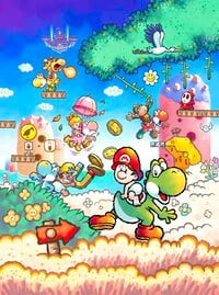 Key artwork for Yoshi's Island DS