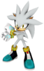 Artwork of Silver the Hedgehog for Mario & Sonic at the Olympic Winter Games (reused for Mario & Sonic at the Rio 2016 Olympic Games Arcade Edition)