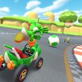 Yoshi using his Yoshi's Egg Special Item