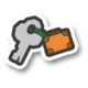 The Trunk Key icon from Paper Mario: Color Splash