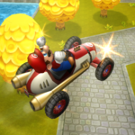 Mario performing a Trick in Mario Kart Wii