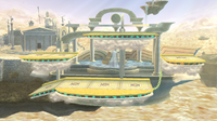 Skyworld in Super Smash Bros. Brawl (top) and Super Smash Bros. for Wii U (bottom)