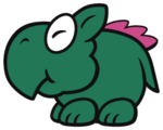 Dino Rhino sprite from Paper Mario: Color Splash