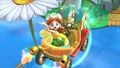 Daisy (Fairy) gliding in the Prancer with the Daisy Glider on 3DS Daisy Hills