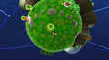 The tower planet from Super Mario Galaxy