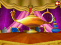 The genie bottle in Taj's Tent, which opens the Wishes Menu