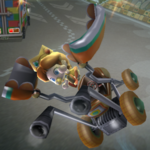 Baby Daisy performing a Trick in Mario Kart Wii