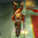 Donkey Kong performing a Trick in Mario Kart Wii