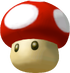 Artwork of a Mushroom in Mario Kart: Double Dash!! (reused for Mario Kart DS and Super Mario Strikers)