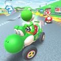 Yoshi driving the Turbo Yoshi on GCN Yoshi Circuit