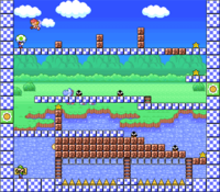 Level 2-8 map in the game Mario & Wario.