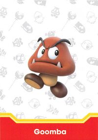 Goomba enemy card from the Super Mario Trading Card Collection