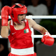 Imane Khelif of Team Algeria competes against Liu Yang of  of China during the Boxing Women's 66kg Final match at the Paris  Olympic Games on Aug.  9, 2024. 