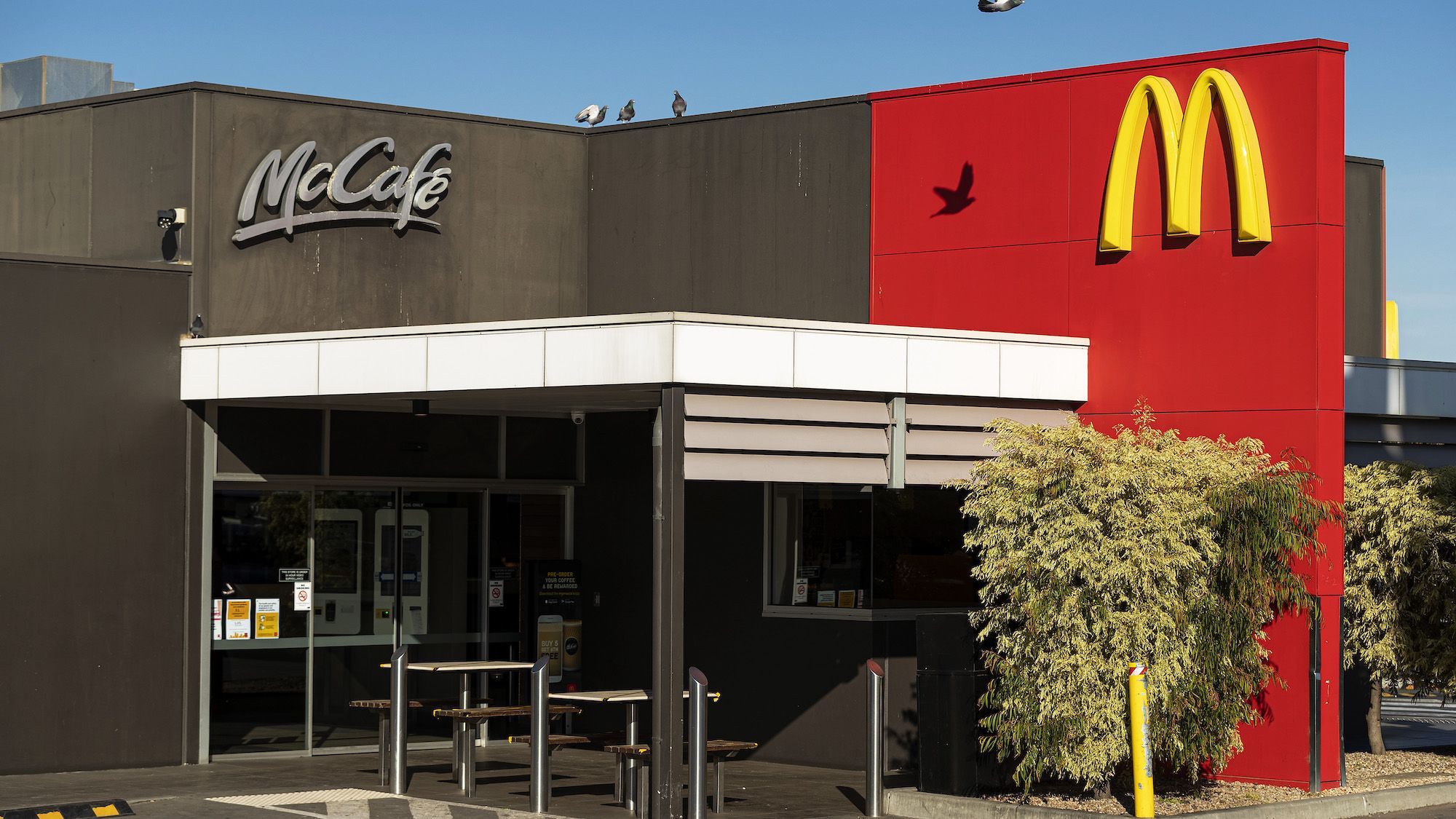 MELBOURNE, AUSTRALIA - MAY 18: McDonald's Fawkner is seen re-opened on May 18, 2020 in Melbourne, Australia. McDonald's has closed 12 restaurants across Melbourne for deep cleaning after an external delivery driver tested positive for COVID-19.  The precautionary decision to close the stores was made after a truck driver delivering supplies to the restaurants while asymptomatic later tested positive for coronavirus. All staff have been asked to self isolate not to return to work for 14 days. The restaurant closures come after the closure of the Fawkner and Craigieburn McDonald's restaurants due to COVID-19 cluster outbreak last week. (Photo by Daniel Pockett/Getty Images)