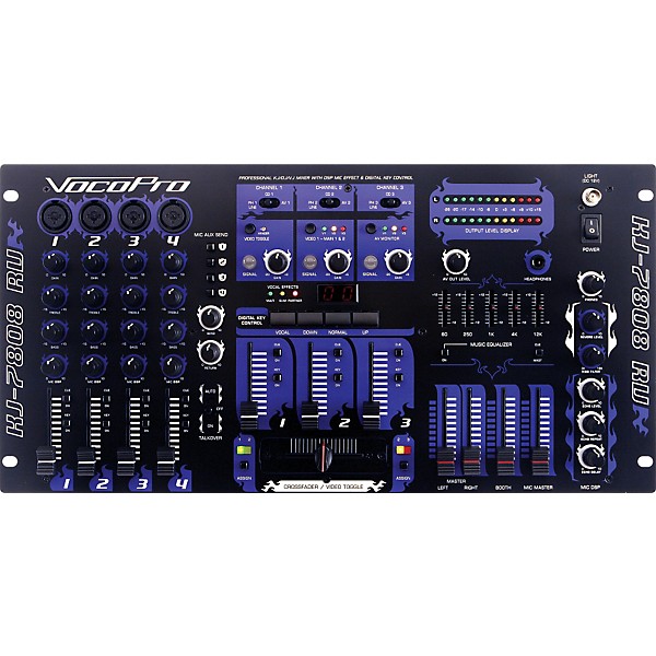 VocoPro KJ-7808RV Pro DJ and Karaoke Mixer