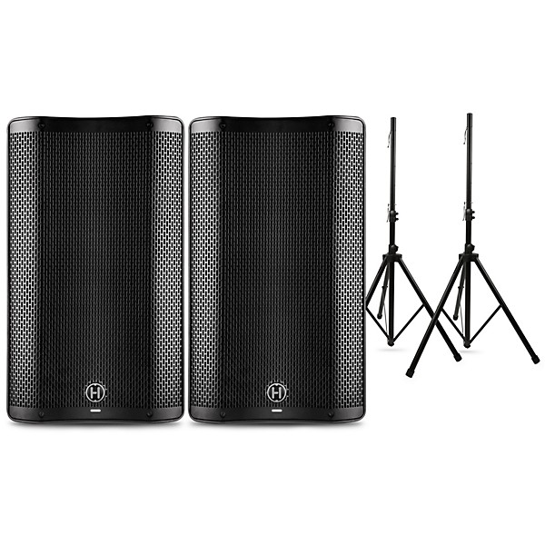 Harbinger VARI 4000 Series Powered Speakers Package With Stands 12" Mains