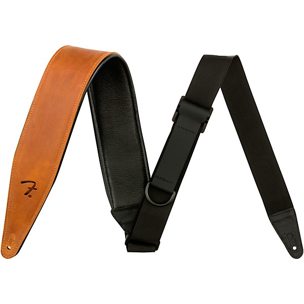 Fender Right Height Leather Guitar Strap Cognac 2.5 in.