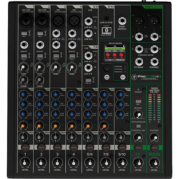 Mackie ProFX10v3  10-Channel Analog Mixer With Enhanced FX, USB Recording Modes and Bluetooth