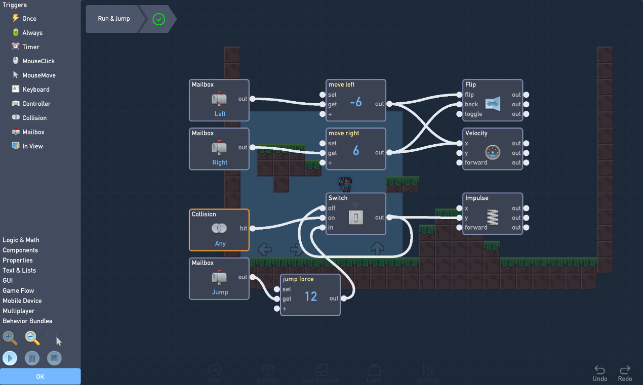 no code visual logic builder