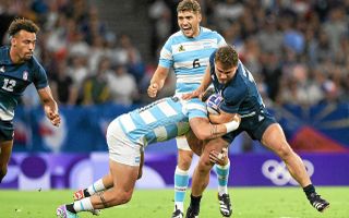 Antoine Dupont et les Français ont souffert en fin de match face aux Argentins, ce jeudi soir. (Photo Carl de Souza/AFP)