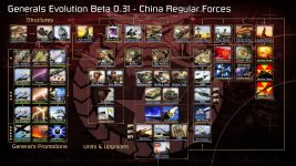 Generals Evolution 0.31 - China Tech Tree