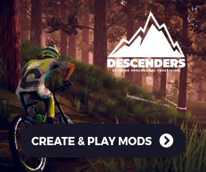 Race custom downhill mountain biking tracks created by the community in Descenders