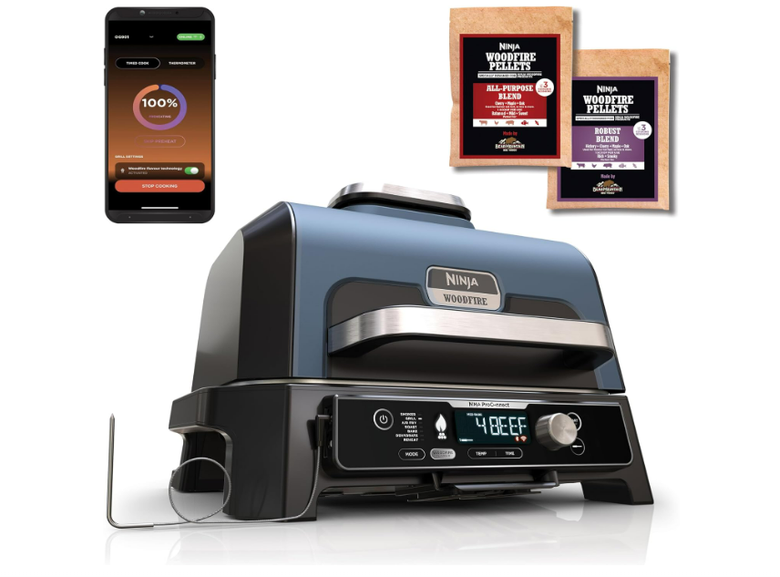 Ninja Woodfire Pro Connect XL Electric BBQ Grill & Smoker with App Control