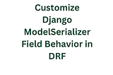 Customize Django ModelSerializer Field Behavior in DRF (Part 2)