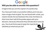 Can you pass this pirate interview at Google?🏆